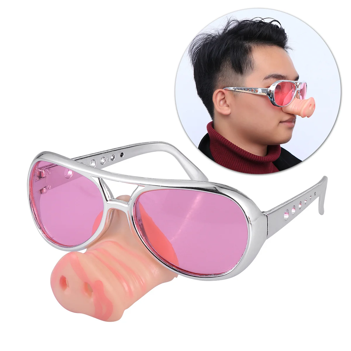 แว่นตาทรงจมูกหมู แว่นกันแดดตลก ชุดแฟนซี ชุดแปลกใหม่ สำหรับเด็กและผู้ใหญ่ ทนทาน เหมาะสำหรับงานฮาโลวีน งานแฟนซี งานคาร์นิวัล