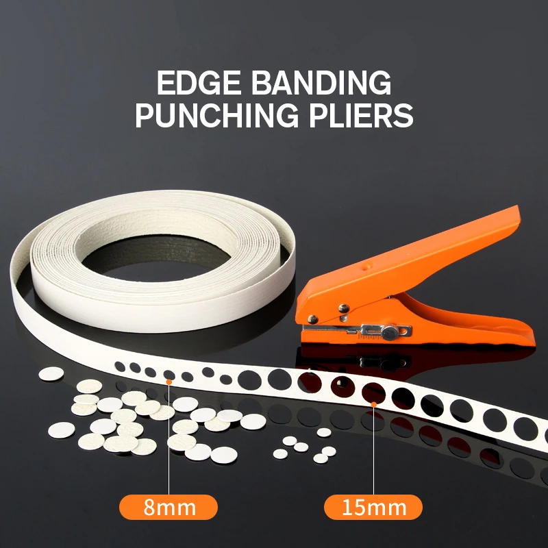 Hole Punch Pliers 5/16 Inch Adjustable Screw Cover Hole Punch Hand-Held Single Circle Hole Punch with Limit Taper Drill Bit