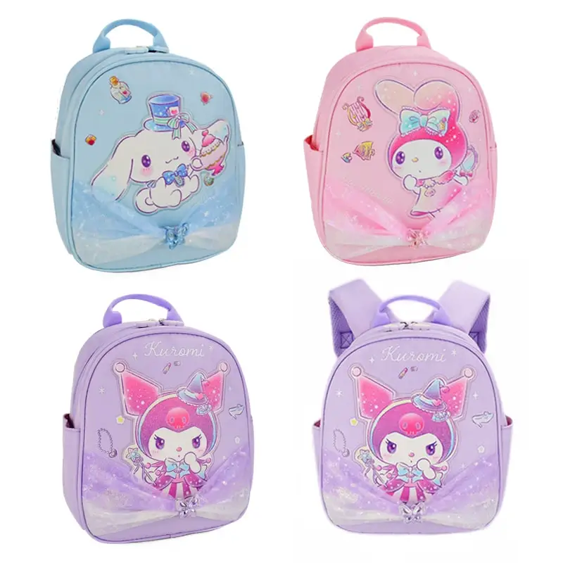 

Sanrioed Anime Kuromi My Melody Cinnamoroll Backpack Kindergarten Children Cartoon Cute Student Shoulder Bag Gift for Friend