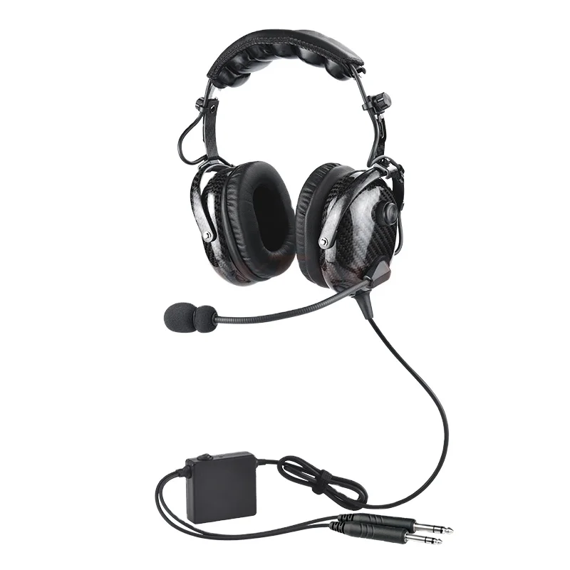 Lightweight U174/U Plug Monaural Active ANR Headset with Microphone Aviation Telecommunications Helicopter Telephone Headset
