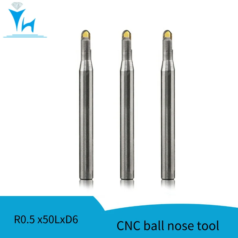 YUHE MCD Ball Nose Milling Tool Used In CNC Machine For Jewelry Mirror Effect Processing Jewelry Tools Ra0.05