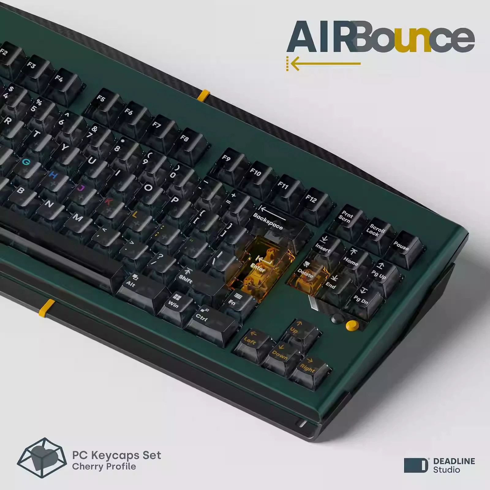Deadline airbounce transparente keycaps altura original teclado keycaps base kit tampas conjunto personalizado para pc gamer acessórios