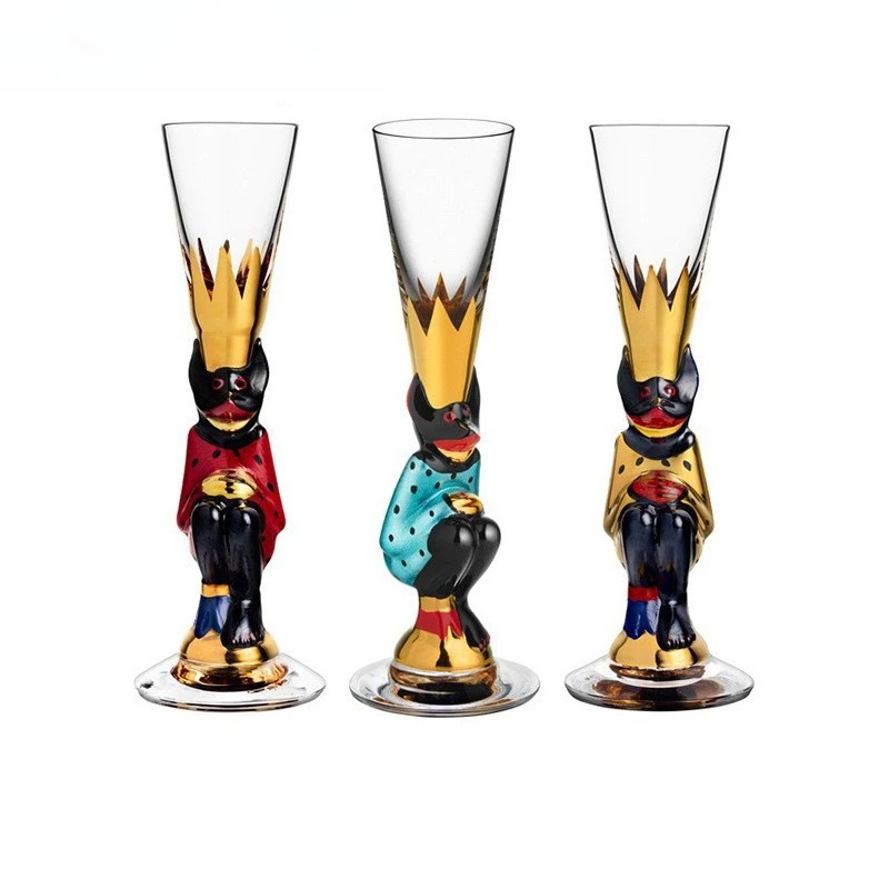 

Imported hand-drawn wine glass creative tall spirit cup
