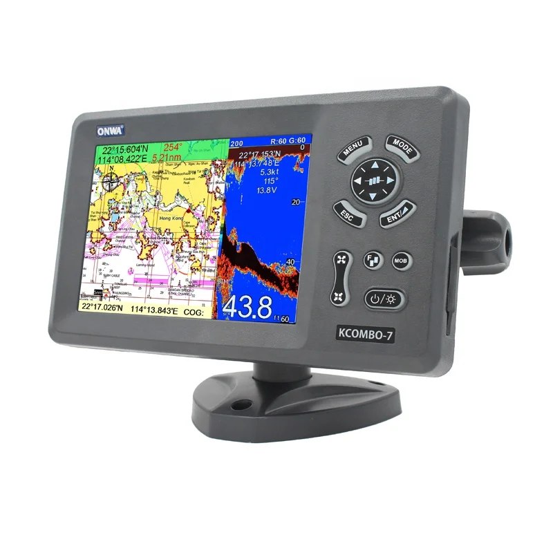 ONWA KCombo-7 7-inch gps fish work with chart map SD card