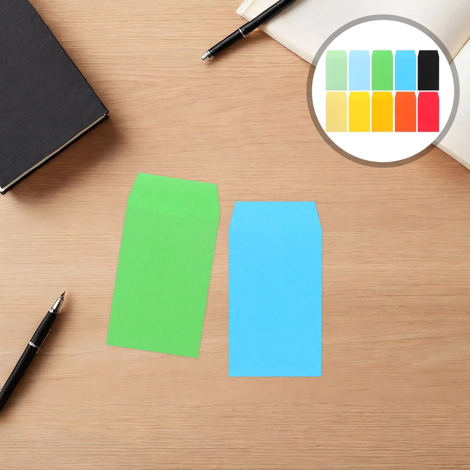 

50Pcs Small Colorful Envelopes Solid Paper Envelopes for Blessing Cards Invitations Cash Storage Small Envelope