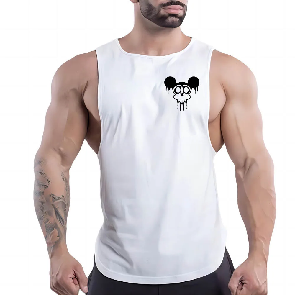 

Quick Dry Outdoor Four Seasons Sleeveless Shirt Basketball Fashion Leisure Breathable Y2k Sport Fnaf Gym Clothing Men Tank Top