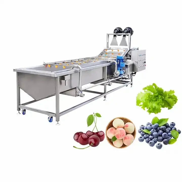 500Kg/H Automatic Industry Bubbles Fruit Root Vegetable Potato Garlic Cleaner Leaf Washer Herb Washing Machine