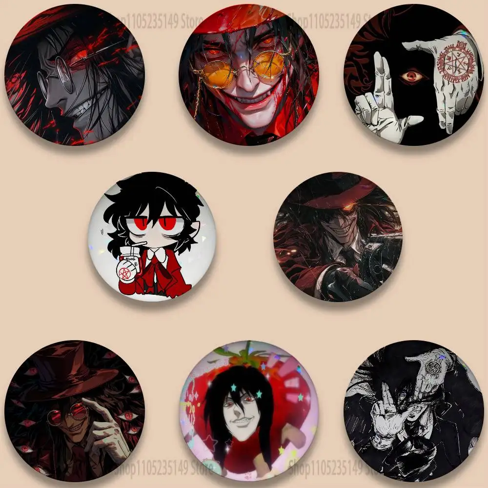 

Alucard H-Hellsing 32/44/58mm Handmade Pins Round Brooch Badge Backpacks Clothes Jewelry Gifts