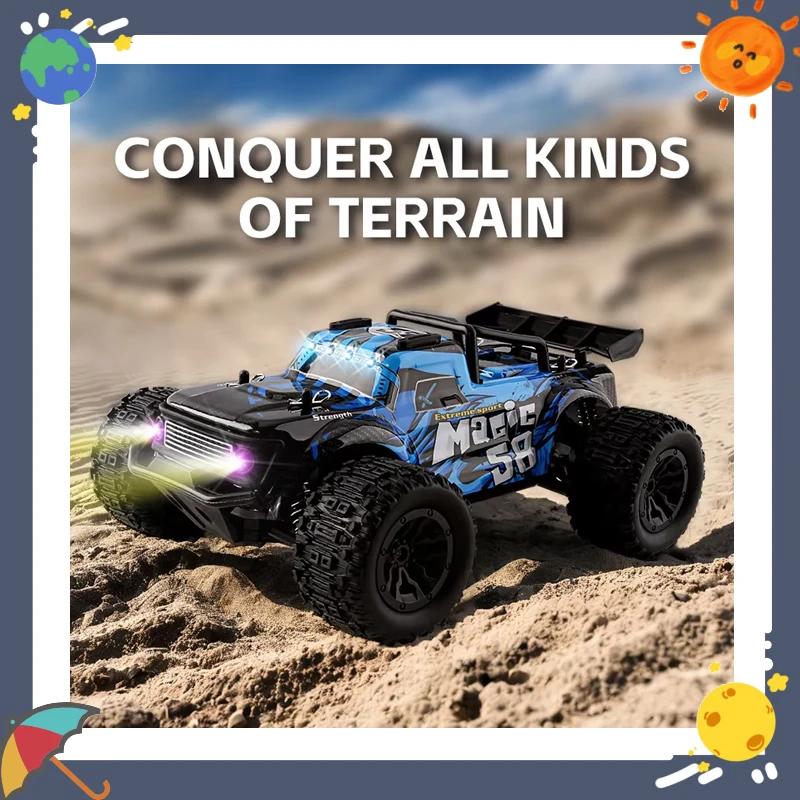 

2.4G Off-Road High-Speed RC Car Remote Control Electric Racing Model Toy for Boys Climbing Drifting Light-Up Birthday Gift