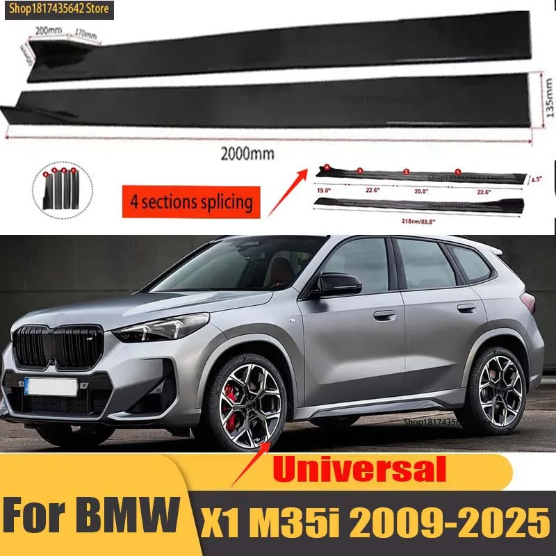 

Universal 2.2m Side Skirts Extension Rocker Splitters Diffuser Winglet Wings For BMW 2023 2024 BMW X1 iX XM X5 X6 X7 i7