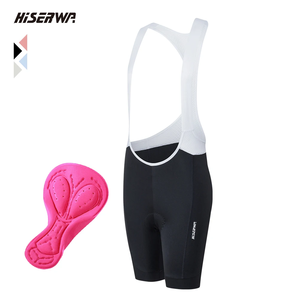 HISERWA Women Cycling Bib Shorts Lightweight 6-Hour Ride Pad