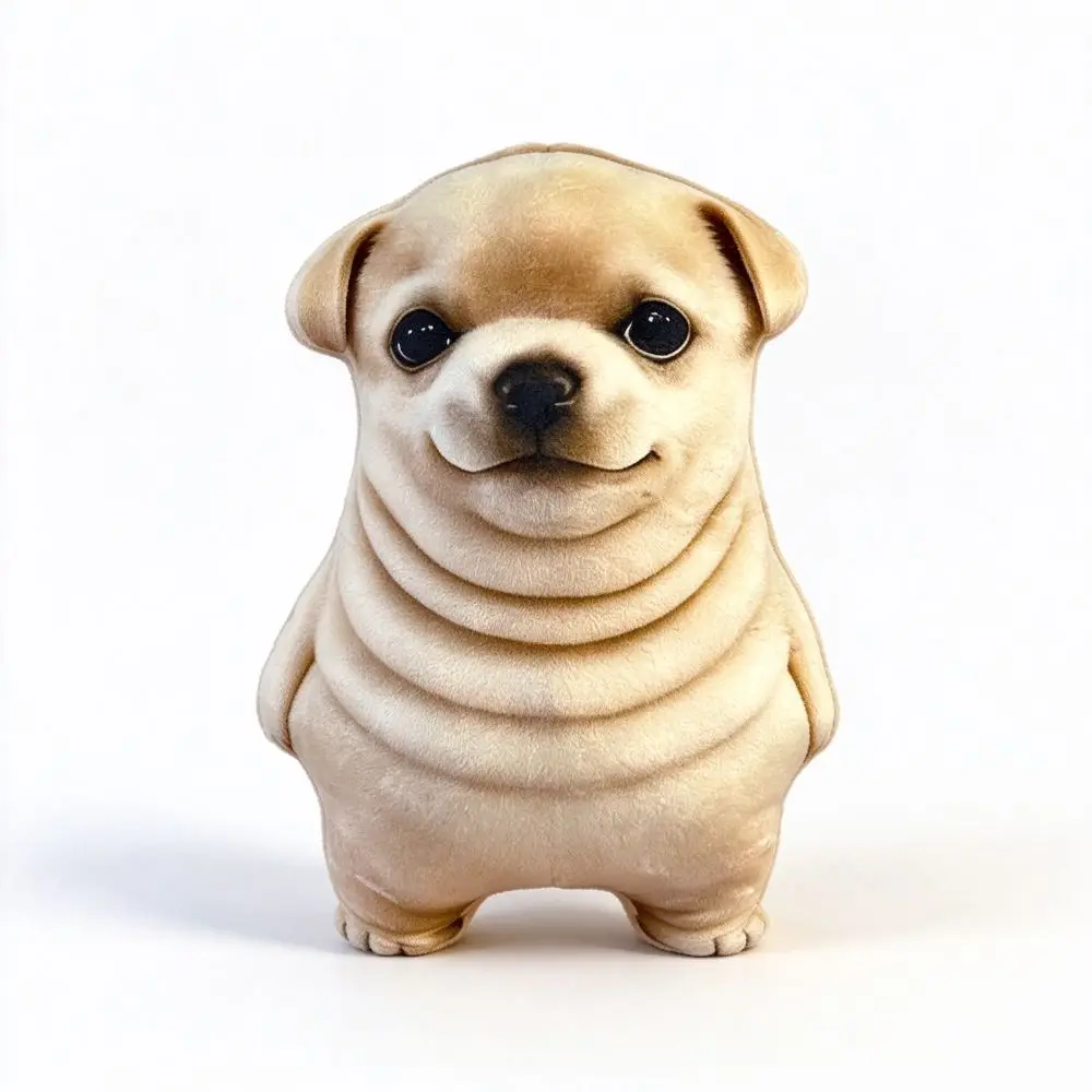 Funny 3D Printing Fat Dog Simulation Stuffed Animal Dog Pillow Abstract Cartoon Dog Cushion Birthday Gift