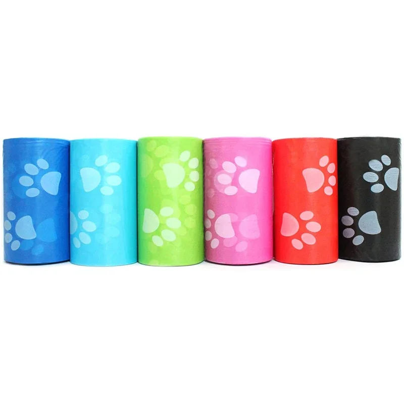 Bolsa para caca de perro, suministros de limpieza al aire libre para mascotas, 15 bolsas por rollo de recarga, suministros para mascotas, 120 rollos