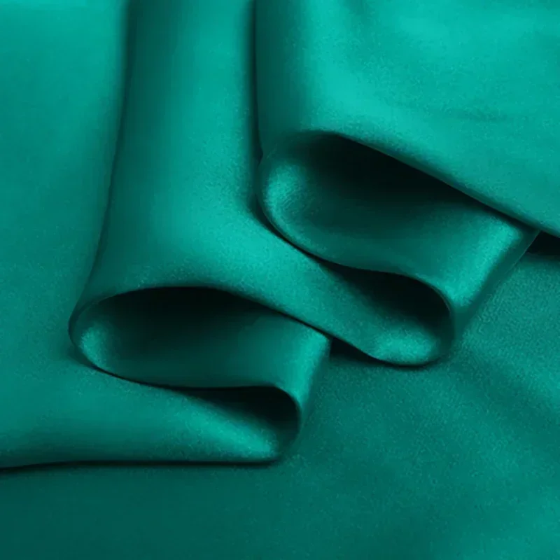 100% Mulberry Pure Silk Crepe Satin Plain Fabric for Dress High Quality Cloth Diy Sewing for Cheongsam Free Shipping Summer New