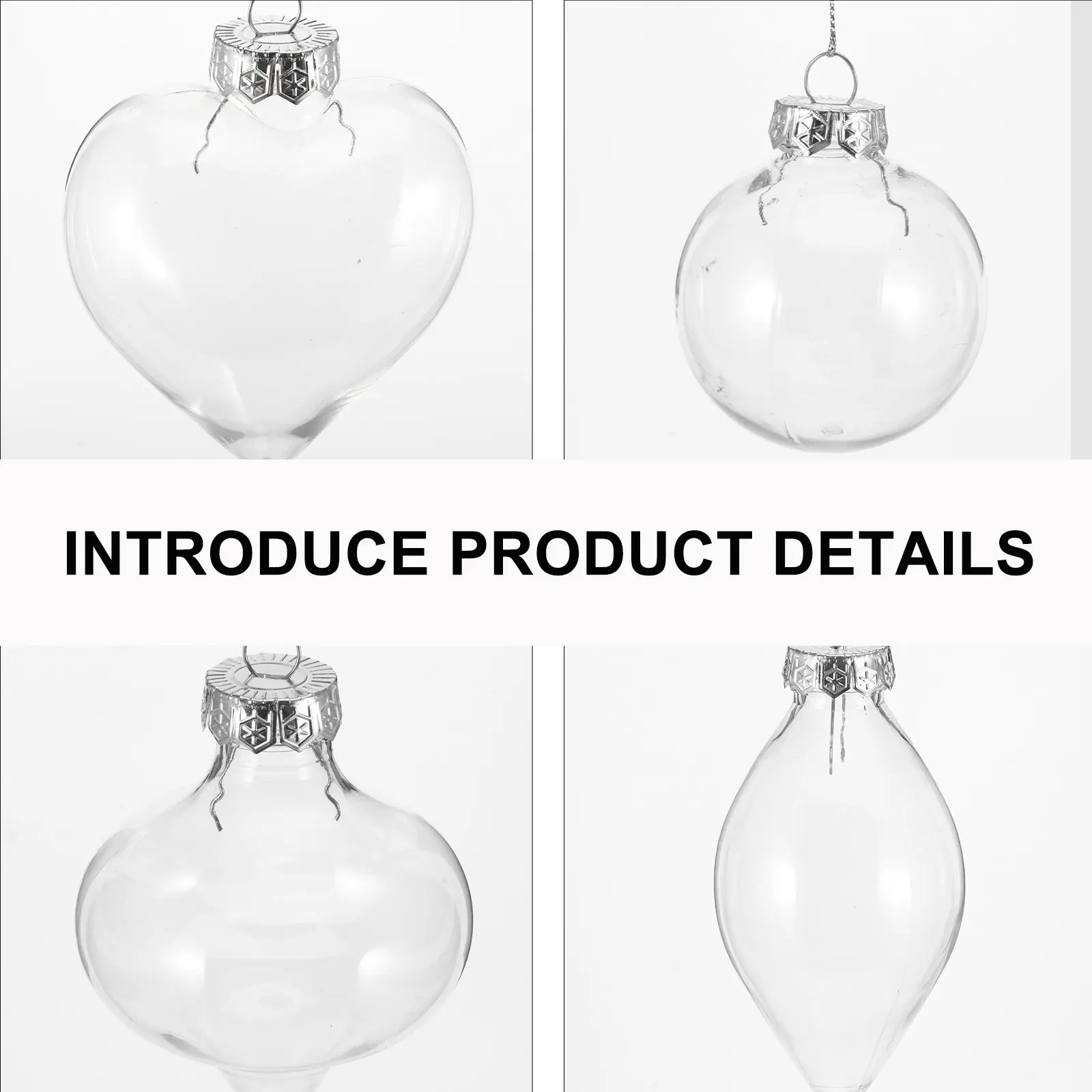 4Pcs Christmas Tree Ball Pendants Strong Durability Non-Deform Decor for Garden Yard Party Indoor Outdoor Xmas Hanging Adornment