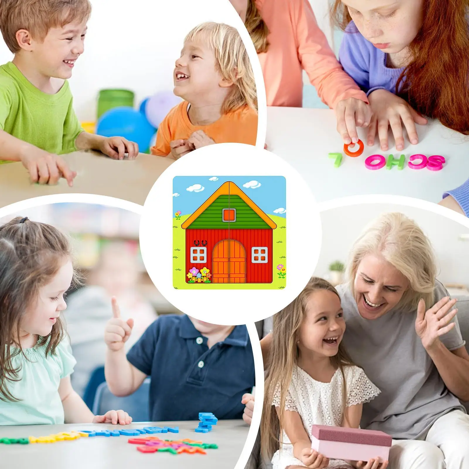 Puzzles For Kids Animal Multi-Story Educational Toys Preschool Building Jigsaw Puzzles For Kids Girls Home Travel Homeschool