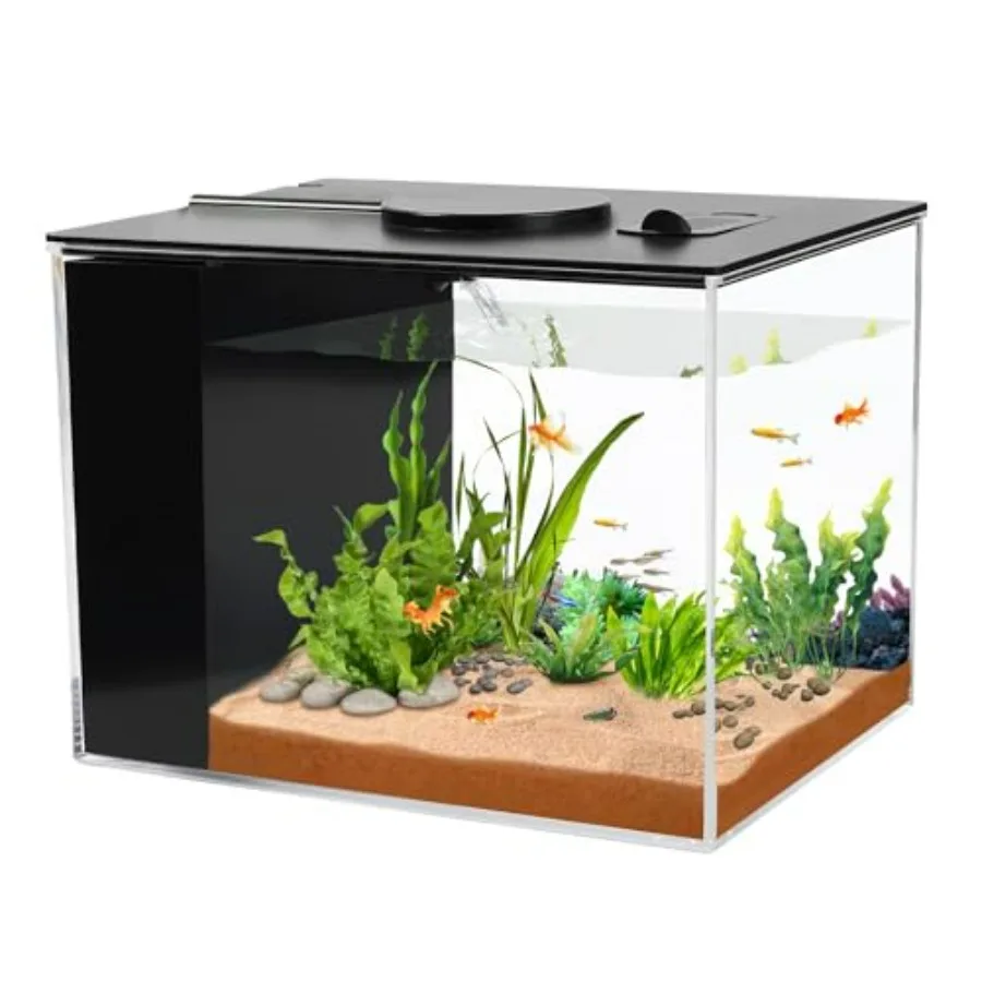 

Fish Tank, 1 Gallon Betta Fish Tank, Small Aquarium Kit with LED Light and Water Filter Pump