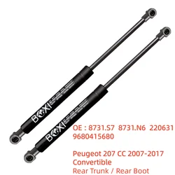 BOXI 2pcs Rear Boot Gas Spring Lift Support Shock 8731N6 8731S7 For Peugeot 207 CC 2007 - 2017 Convertible Lift Struts