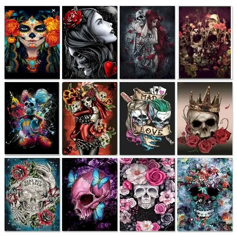 1box 500/1000 PCS Puzzle Crafts Skull Diy for Adults Beginners - High Difficulty Handmade, Gifts Home Decoration Family Games