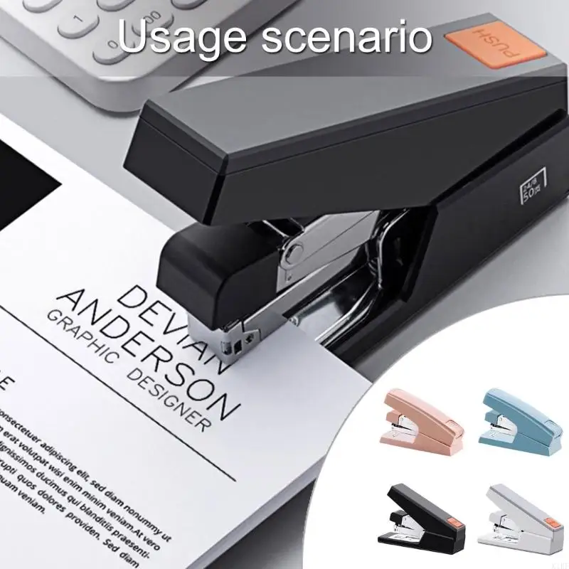 دباسة شديدة التحمل مع 1000 دباسة سعة 50 ورقة ومقبض مريح ودباسة موفرة للعمالة للوازم المكتبية المدرسية K1KF