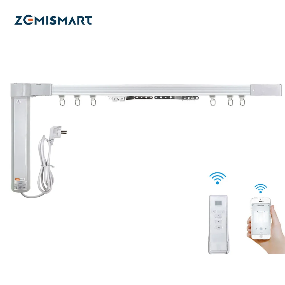 Zemismart wifi Smart Curtain Track Work with Tuya Alexa Google Home Assistant Electric Curtains