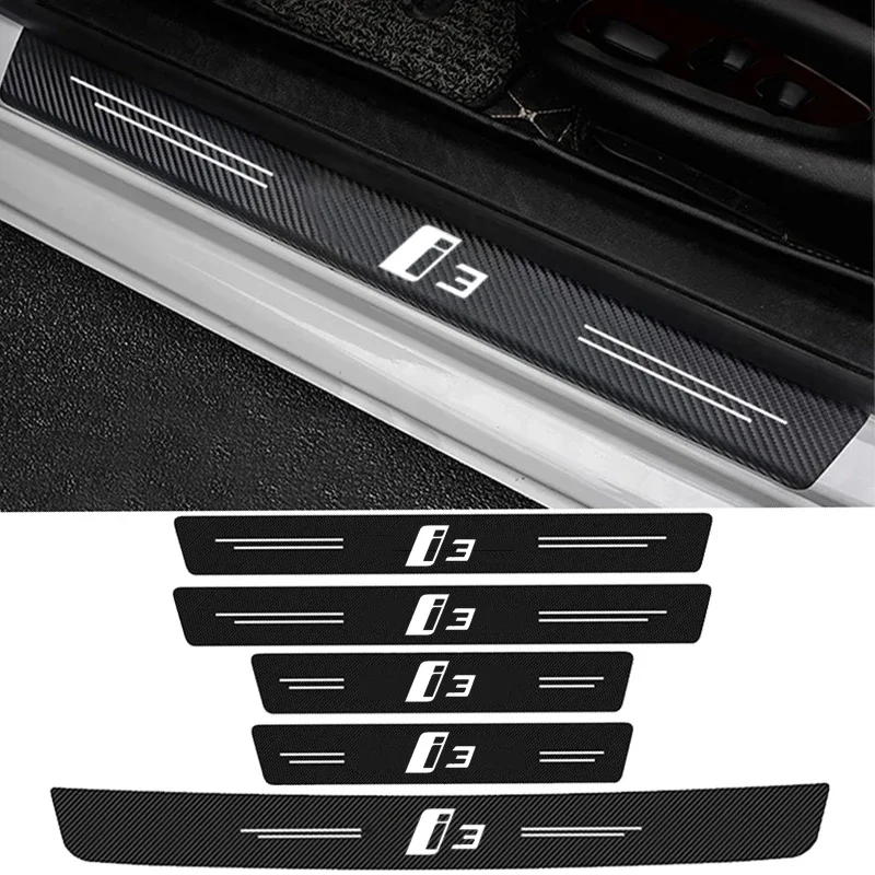 Car Door Sill Stickers Rear Trunk Threshold Anti Scratch Guard Decals for i3 2019 i Z Series i01 i01N i8 i12 Z1 Z3 E52 Z4 Z8