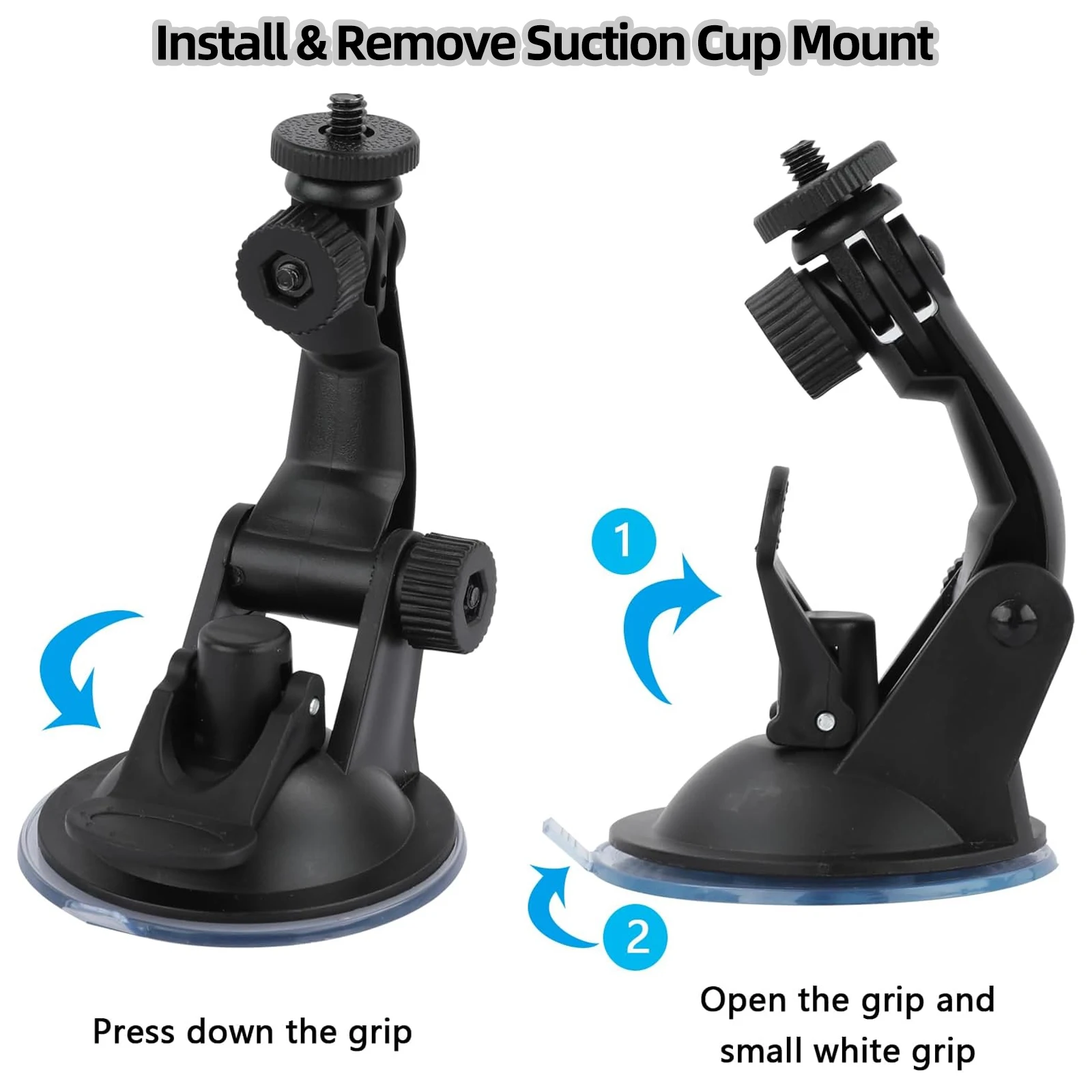 For GoPro Suction Cup Mount Car Mount For GoPro Hero 13 12 11 10 9 8 7 Insta360 X4 X3 DJI Action 5 4 3 Action Camera Accessories