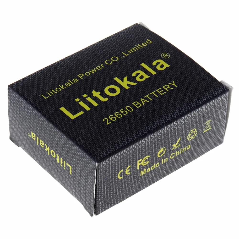Liitokala-batería de litio de alta capacidad para linterna, batería recargable de iones de litio de 26650, 5000mAh, 26650-3,7 V, Lii-50A