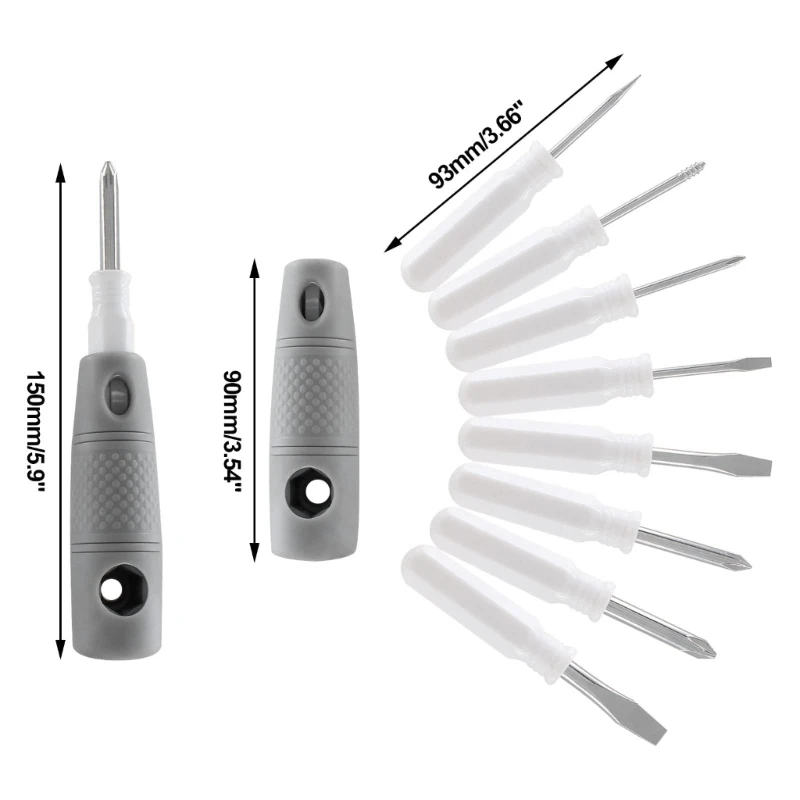 Versatile Magnetic Driver Set with 9pcs Interchangeable Screwdrivers Tips Set