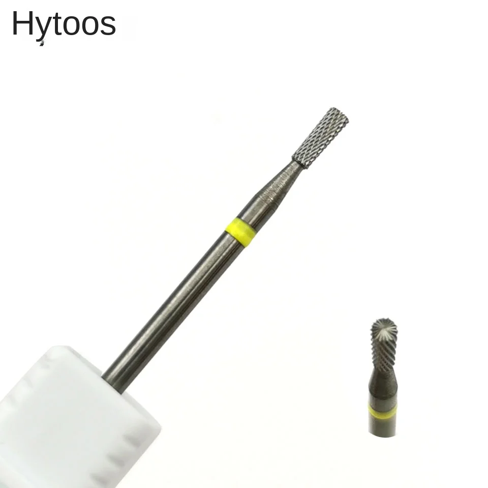 HYTOOS XF Brocas de Carburo para Uñas 3/32 "Cuticules Clean Burr Nail Bit Rotary Manicura Cortadores Taladro Eléctrico Accesorios para Uñas