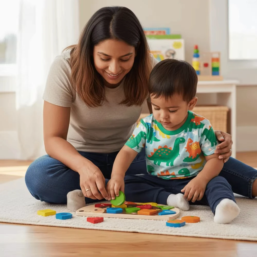 Wood Material Montessori Puzzle Colorful Design Cartoon Shape Wooden Peg Board Multifunction Shape Matching Wooden Puzzle