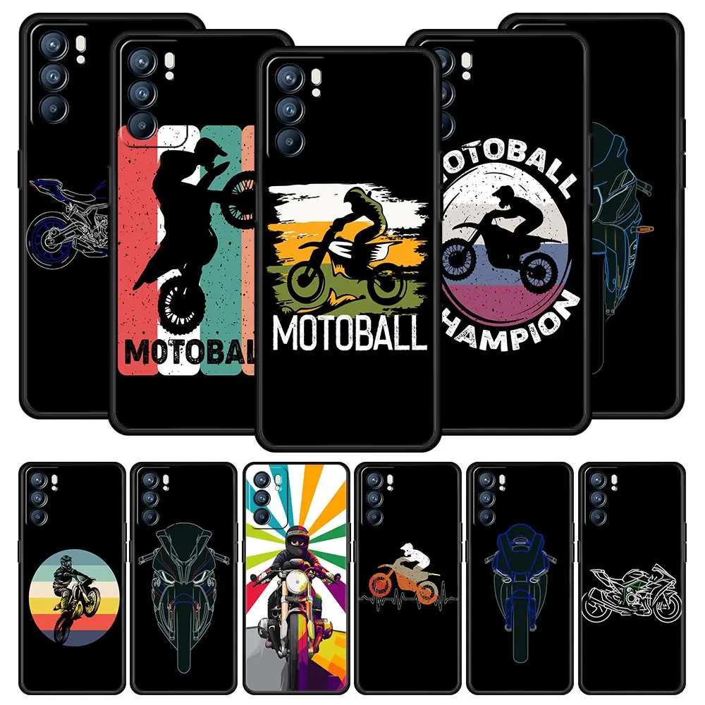 Moto Cross motorcycle Phone Case For OPPO Find X5 A54 A53 A52 A9 2020 A15 A95 A76 A74 A12 Reno7 SE Reno6 Pro Plus 5G Cover