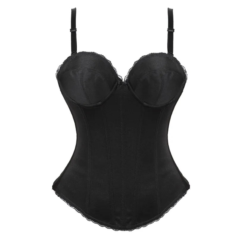 Cinghie Sexy Halter Overbust corsetto Lingerie Top matrimonio cotone bianco/nero con coppa Body shaper corsetto caldo intimo Bustier