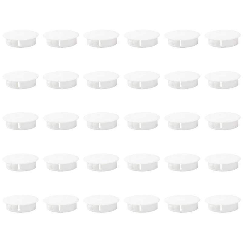 

30 Pieces White Screw Caps Covers Flush Type Plastic Drill Hole Plugs for Kitchen Cabinet and Furniture Hole best sale