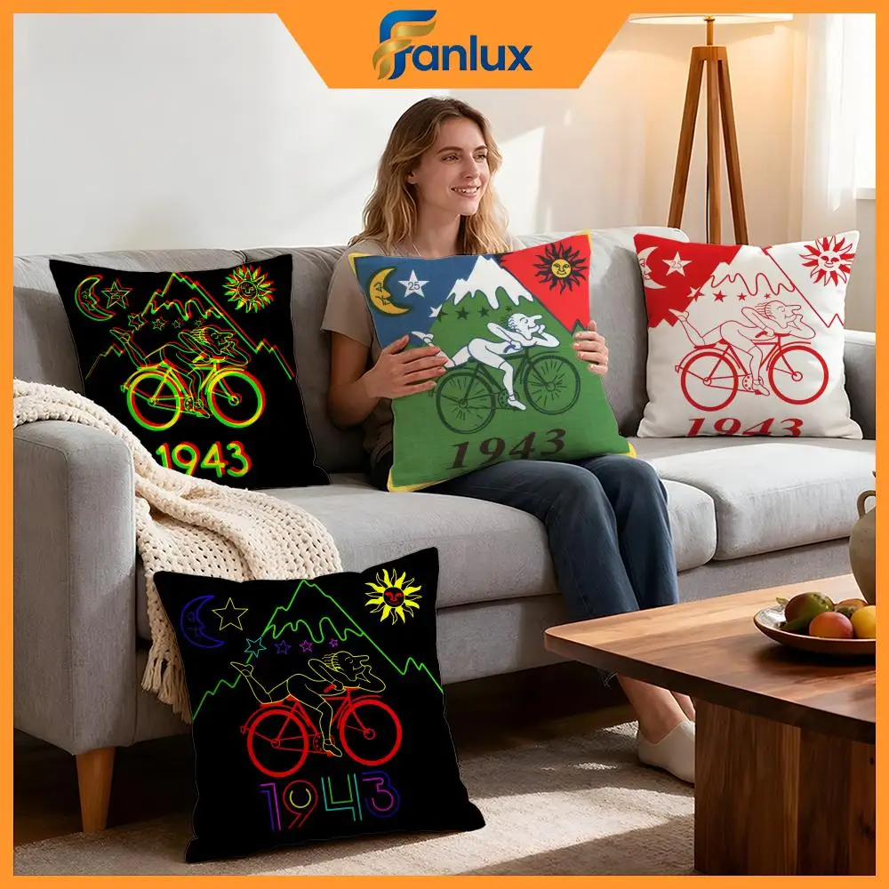 Star Albert Hofmann Cushion Cover 4Pcs Decorative Covers Soft Cushion Case for Sofa Couch Decor 40x40 45x45 Pillowcases