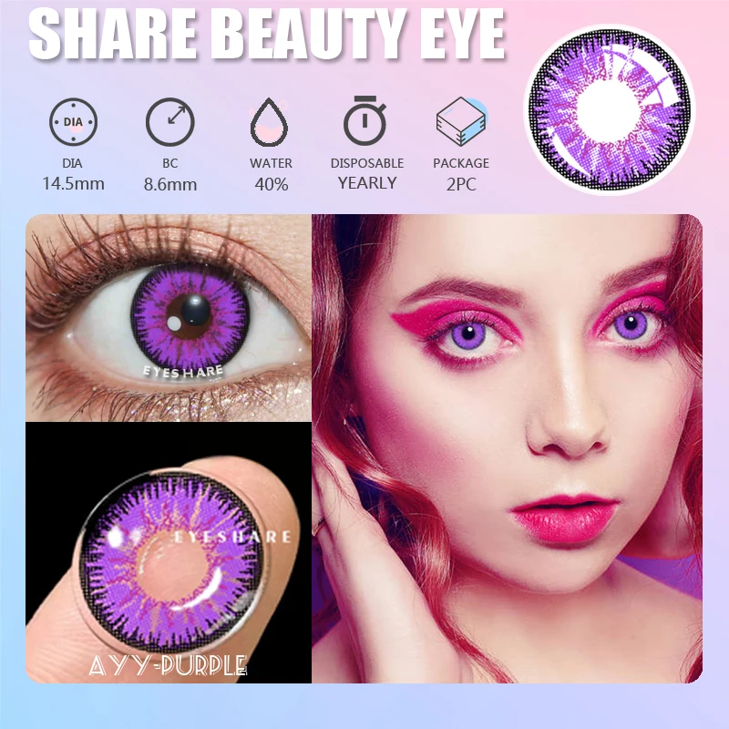 EYESHARE 1Pair Color Contact Lenses For Eyes Anime Cosplay Colored Lense Blue Red Multicolored Lenses Contact Lens Beauty Pupils