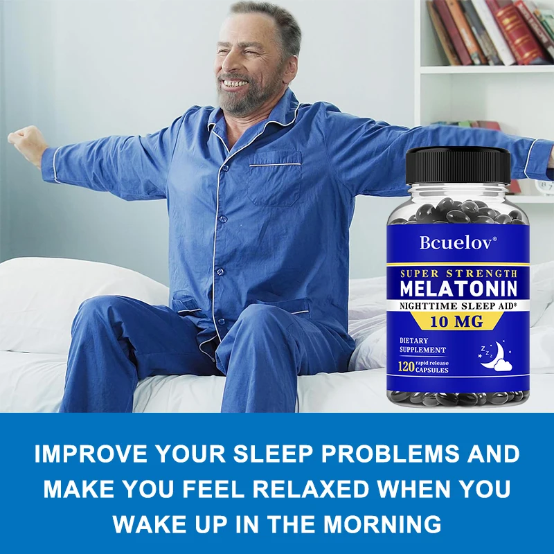 Capsules de mélatonine – Aide à la relaxation, à améliorer la qualité du sommeil, favorise le sommeil profond, améliore la vitalité et régule le système immunitaire