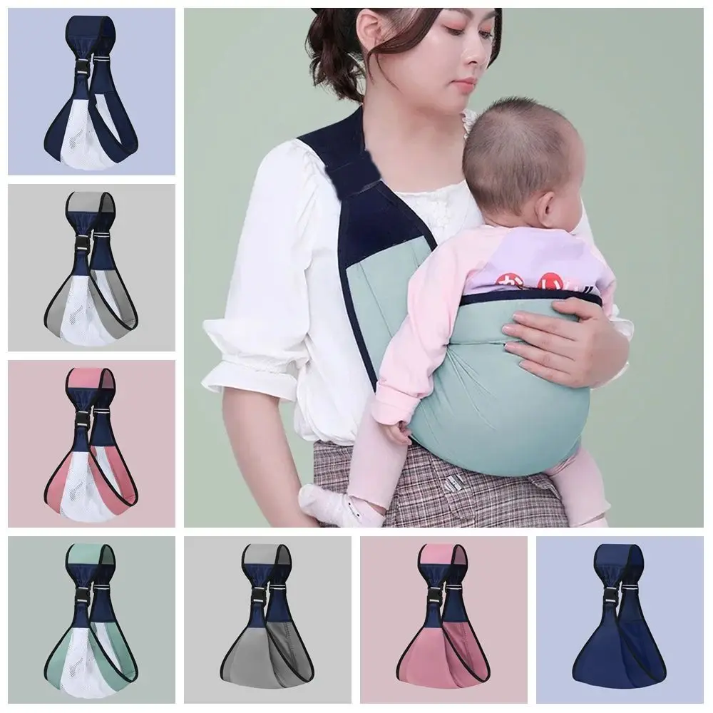 

Newborn Front Holding Baby Wrap Carrier Cotton Mesh Infant Backpacks Infant Kangaroo Bag Horizontal Holding Type