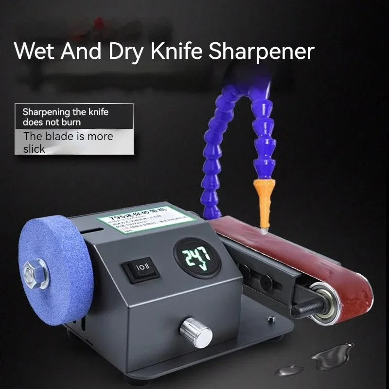 Sharpener Flowing Water Cooling Universal Knife Sharpener Polishing Fully Automatic Small Electric Water Abrasive Belt Machine