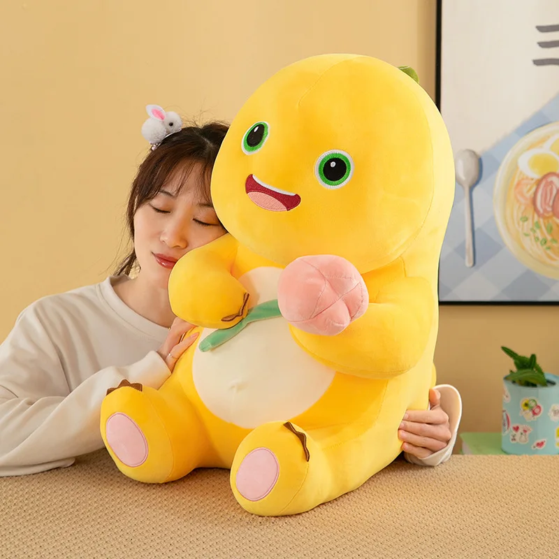 Hot Tiktok Plush Doll Love Yellow Embracing Flower Milk Dragon Dinosaur Doll Cute Plush Stuffed Pillow Soft Doll Birthday Gift