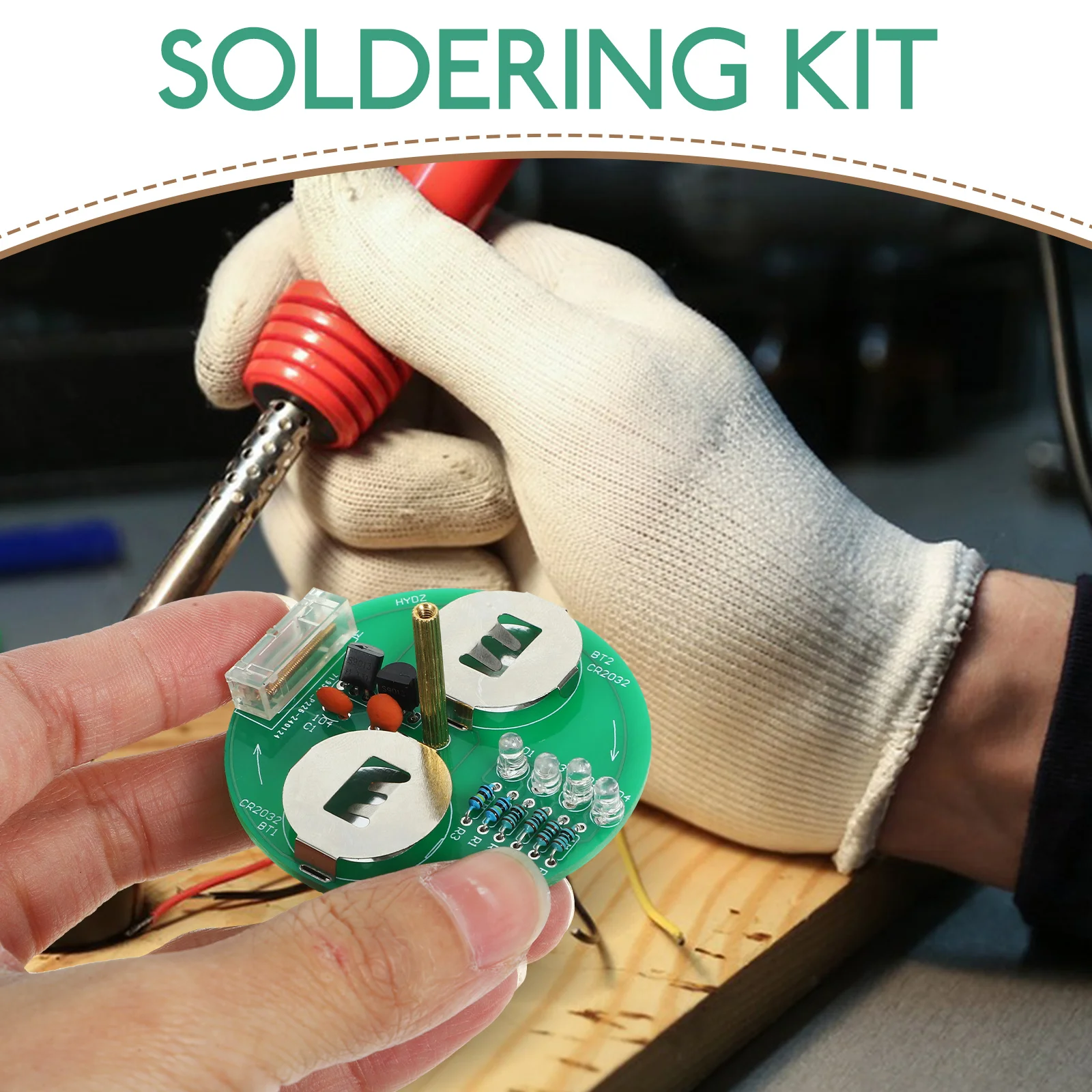 2 Sets Welding Kit Fi Game Soldering Digital Display Board Kits Gyroscope DIY Electronic