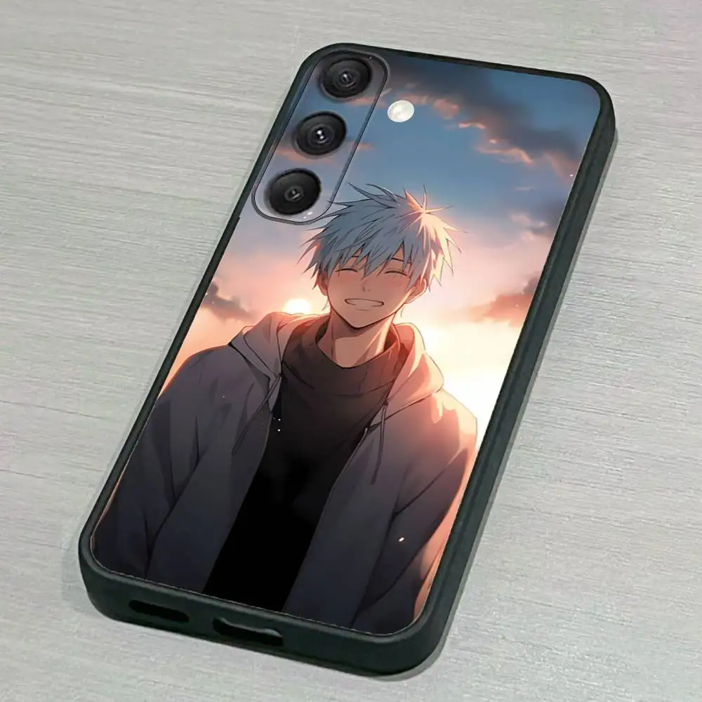 حافظة هاتف K-Kuroko's B-Basketball لهاتف سامسونج S25، S24، S23، S22، S21، S20، S10، Ultra، Plus، Lite، FE، غطاء أسود من السيليكون الناعم