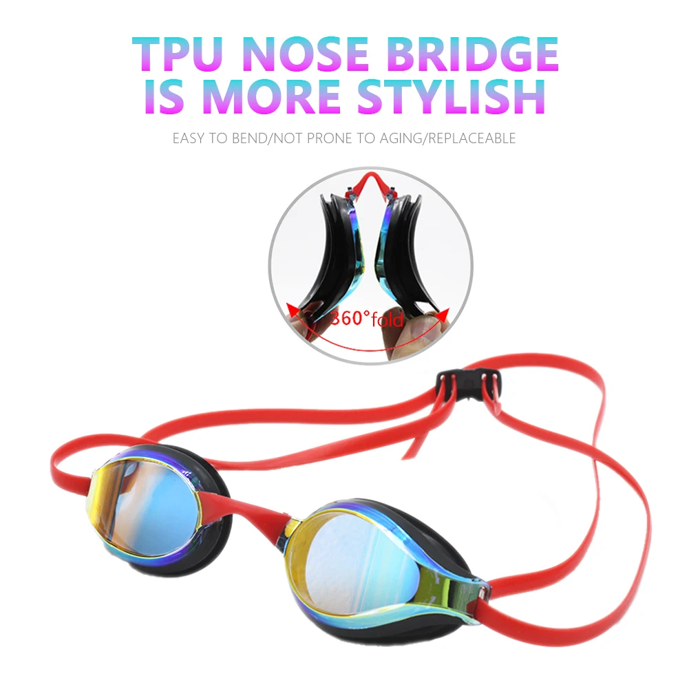 Swimming Glasses Suit Silicone Snorkeling Diving Goggles Adjustable Buckle Safe Soft Elastic Antifogging for Professional Sports