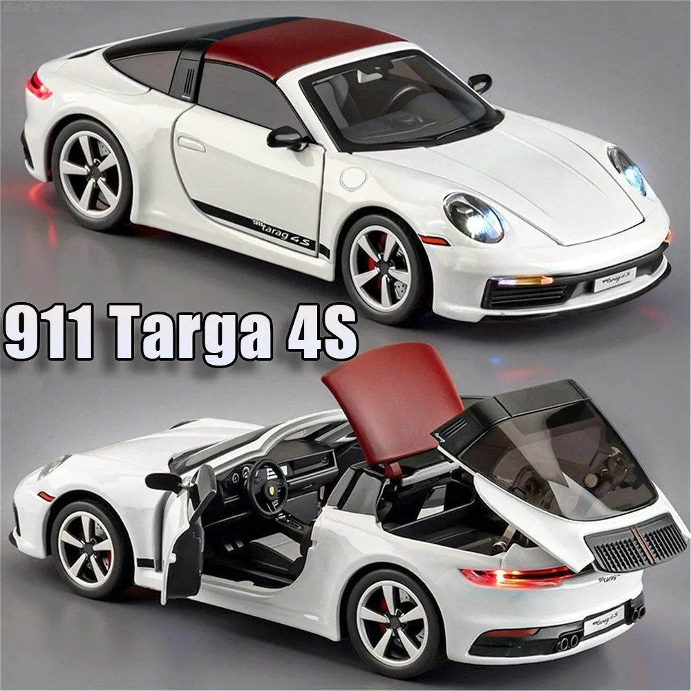 1:32 911 964 Sports Car Toy Models Alloy Diecast Doors Opened Shock Absorption Front Wheel Steering Interaction Supercar Toys