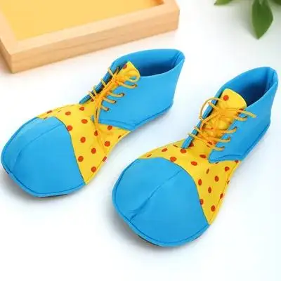 1 par traje grande para festa de halloween adereços cosplay traje conjunto halloween cosplay palhaço desempenho sapatos tamanho grande palhaço