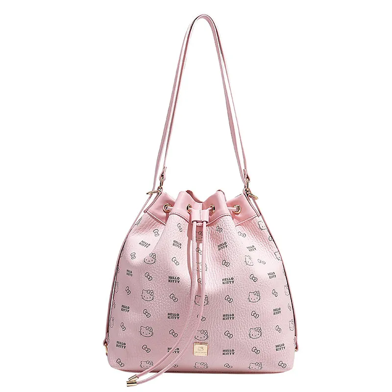 

Hello Kitty Shoulder Bag Bucket Purse Handbag Crossbody Backpack for Women Luxury Fashion Print Large Capacity Travel
