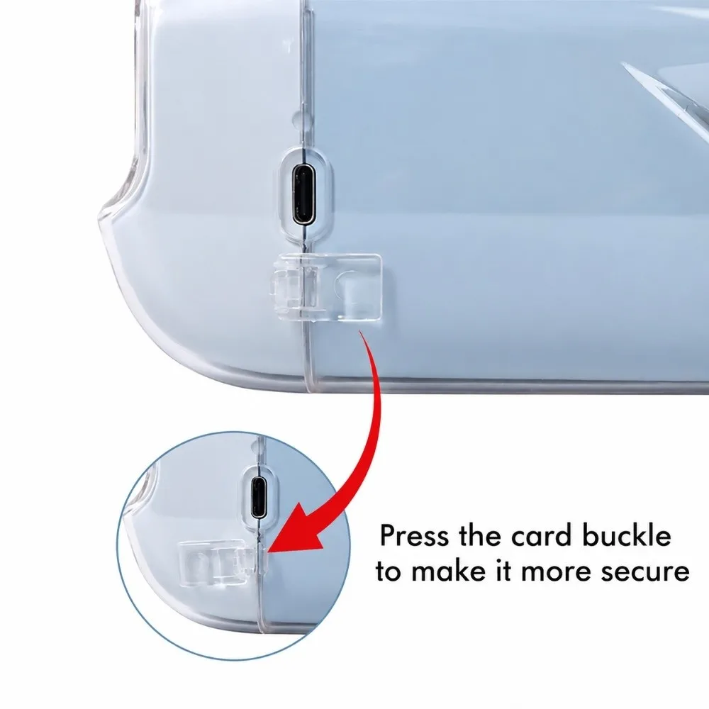 Transparent Instant Camera Case PC Scratch Resistant Hard Camera Cover Snap Closure Shock Resistant for  Go 3