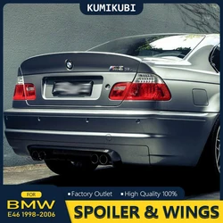 Rear Trunk Spoiler For BMW E46  Sedan M3  4 Door 1998 - 2006 Boot Lip Wing Spoiler Carbon Fiber / Gloss Black / Primer