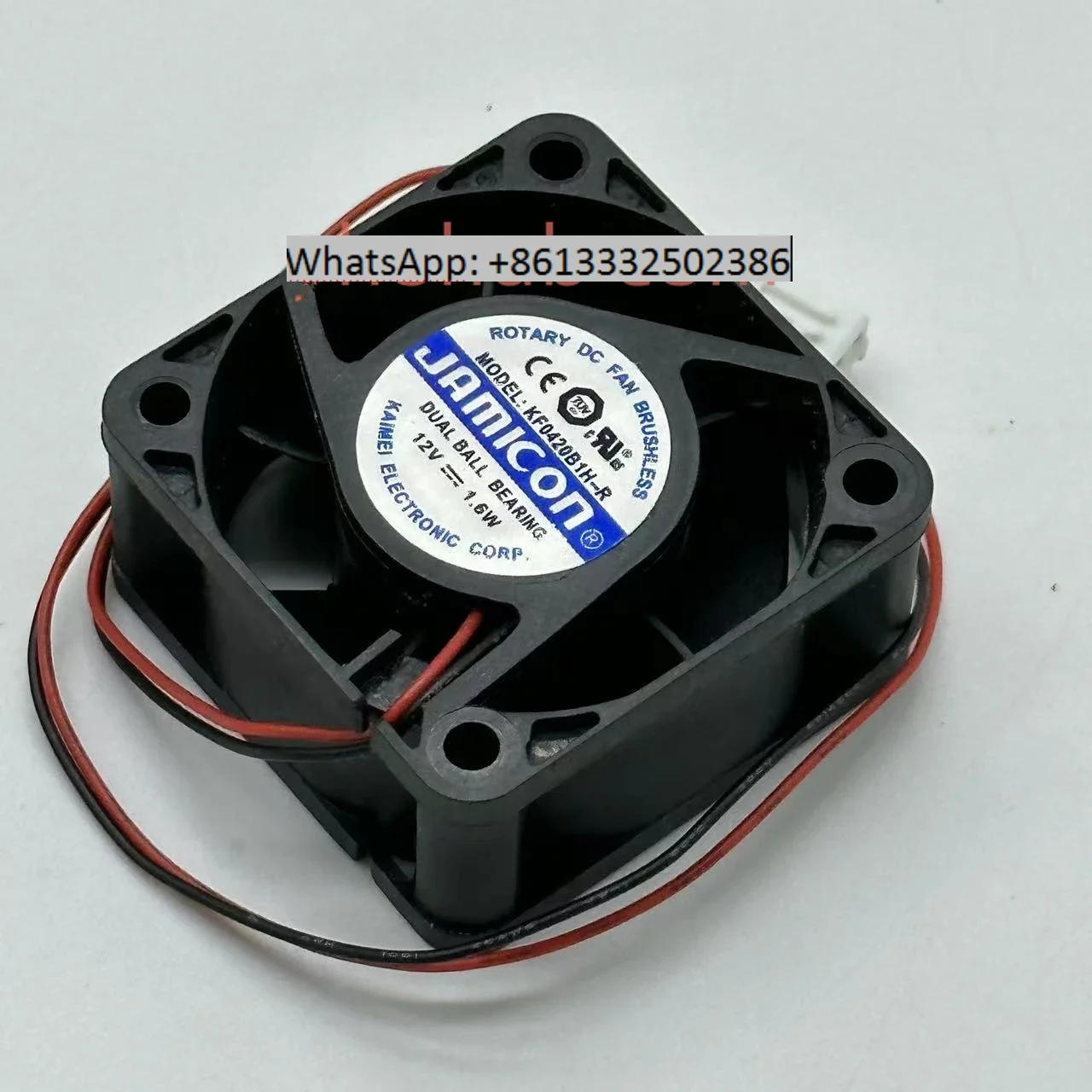 Jamicon KF0420B1H-R Server Cooling Fan DC 12V 1.6W 40x40x20mm 2-Wire