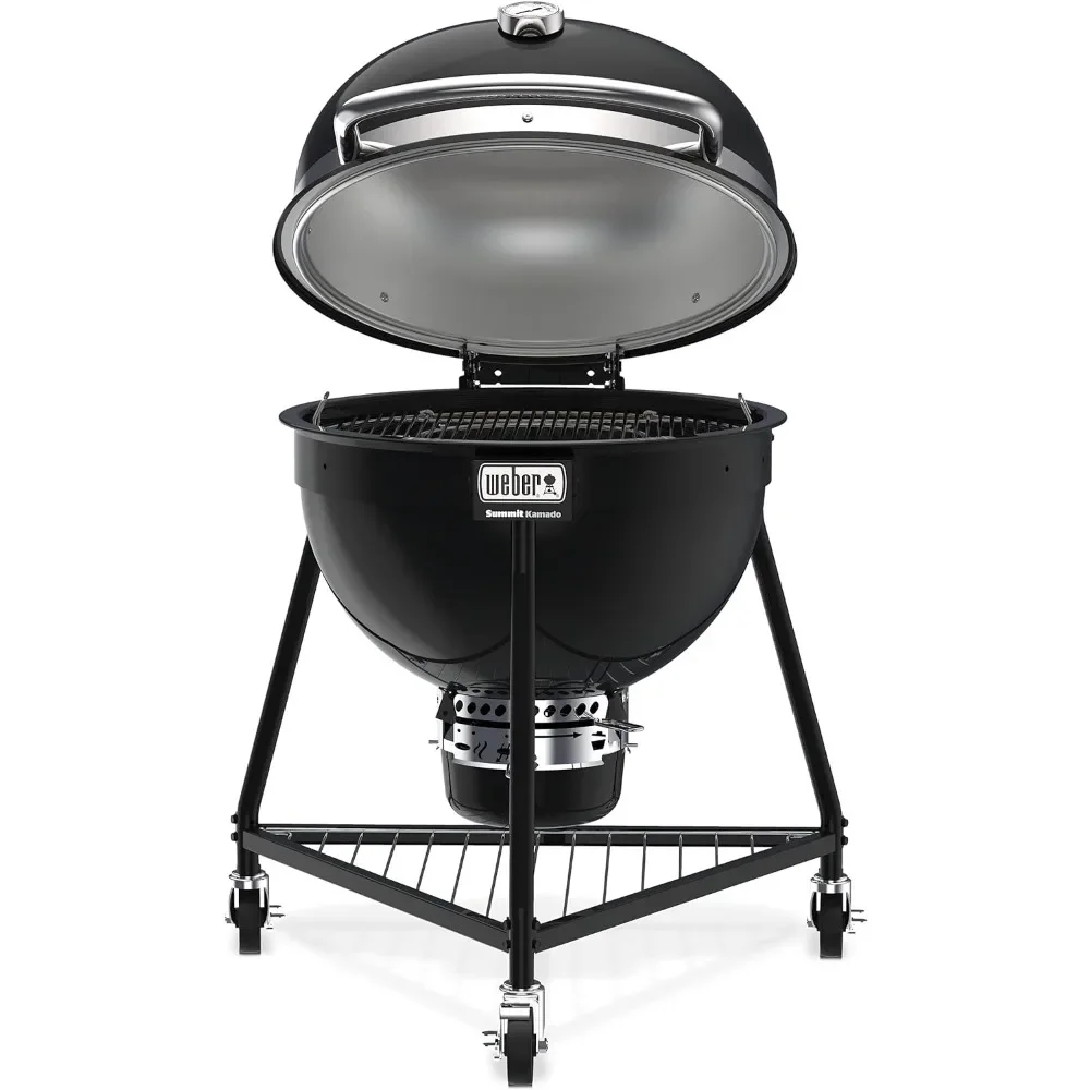 For Summit Kamado E6 Charcoal Grill, Black